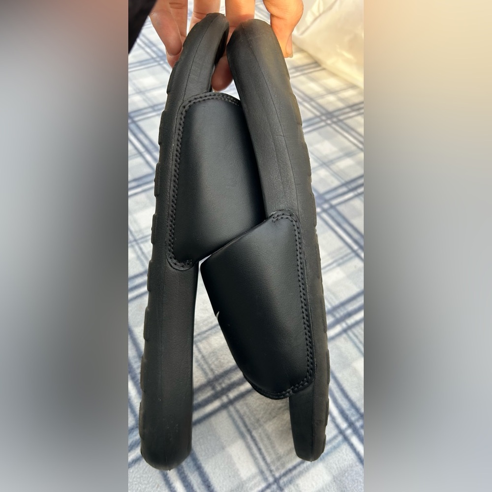 Nike Black Slides with White Logo - Picture 3 of 6